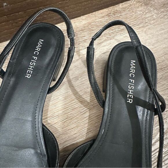 Marc Fisher Dela Closed Toe Sling Back Dress Flat Black Size 7 - Picture 7 of 13
